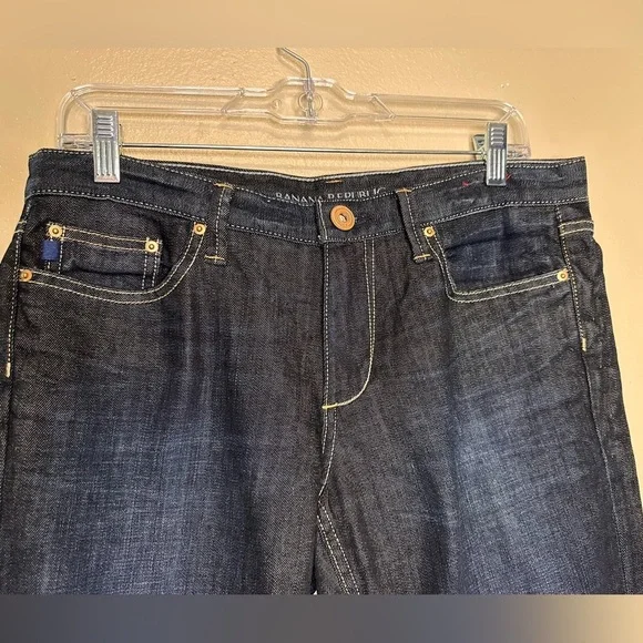 Banana Republic Women’s Straight Dark Wash Jeans Size 30 Blue - Picture 2 of 5